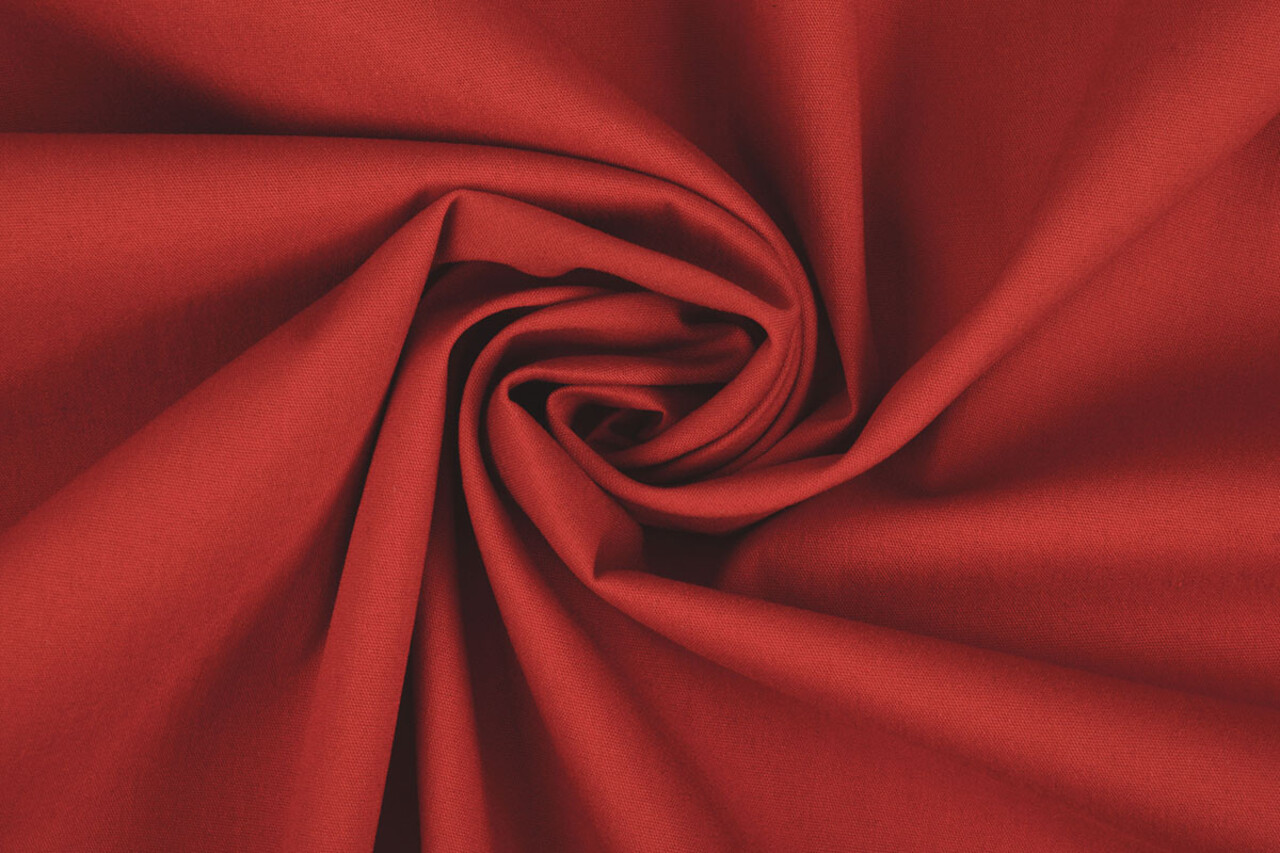 Stretch Poplin Red