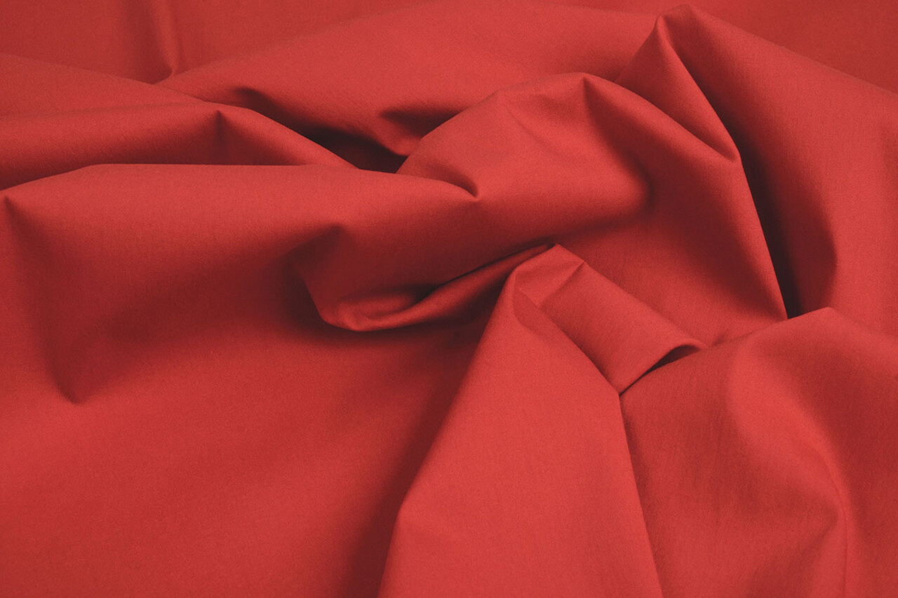 Stretch Poplin Rood