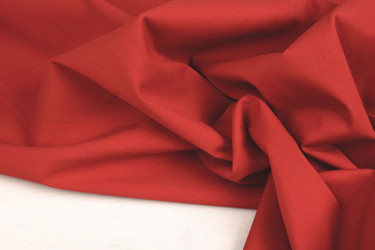 Stretch Poplin Rood