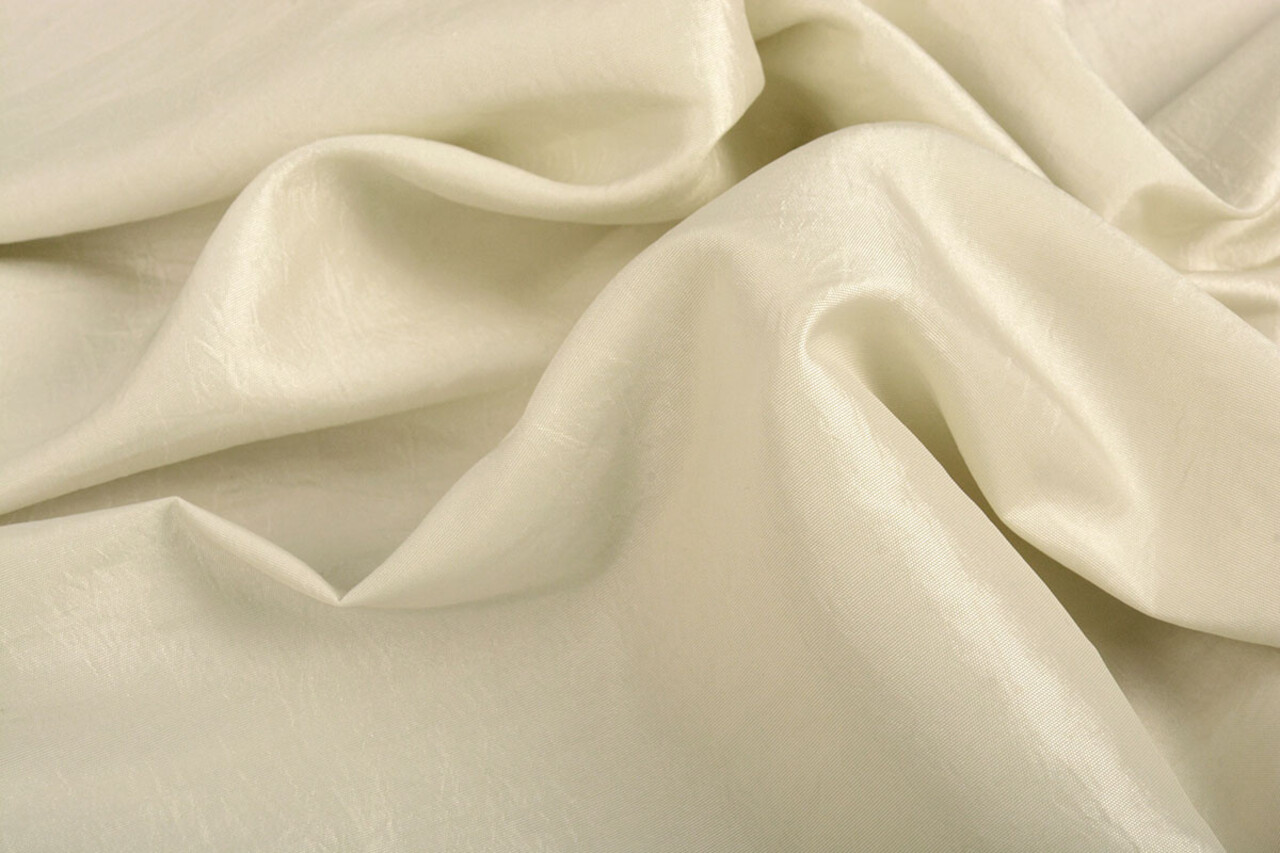 Crêpe Froissé Taffetas Blanc Cassé