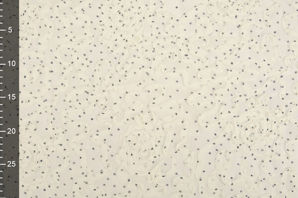 Chiffon Ruches en Stippen Creme Chiffon Ruches en Stippen Creme