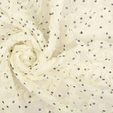 Mousseline Ruches en Pois Crème Mousseline Ruches en Pois Crème