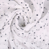 Chiffon Ruches e Pois Bianco Chiffon Ruches e Pois Bianco
