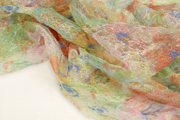 Résille Froissé Métallisé Multicolore-1 Résille Froissé Métallisé Multicolore-1