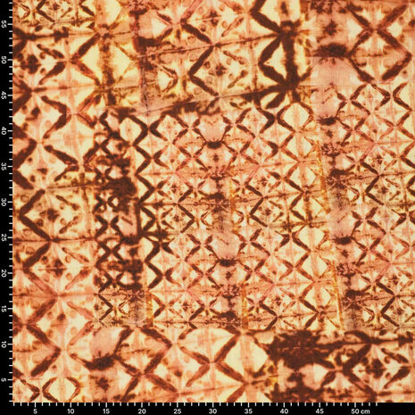 Viskose Leinen Digital Shibori Tie Dye Brique Viskose Leinen Digital Shibori Tie Dye Brique