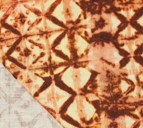 Viskose Leinen Digital Shibori Tie Dye Brique