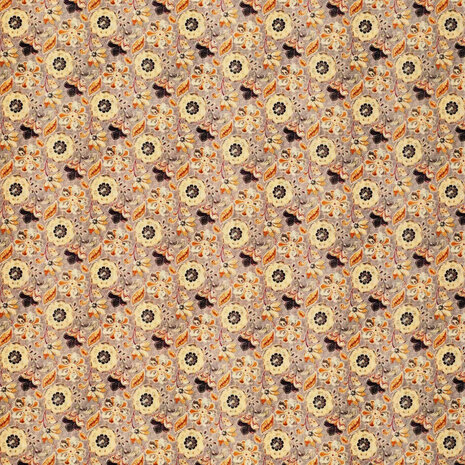 Viscose Linen Digital Fine Flowers Mauve