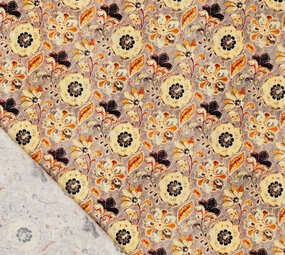Viscosa Lino Digitale Fine Fiori Malva Viscosa Lino Digitale Fine Fiori Malva