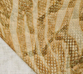 Viskose Leinen Digital Snakeskin Gold Braun Viskose Leinen Digital Snakeskin Gold Braun