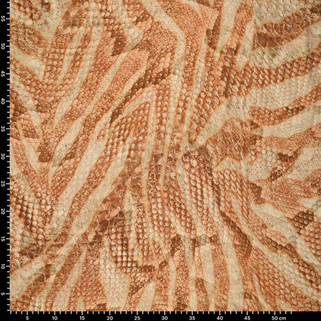 Viscose Linen Digital Snakeskin Terracotta