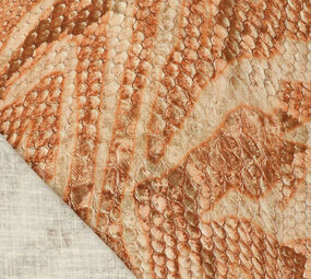 Viscose Linnen Digitaal Snakeskin Terracotta