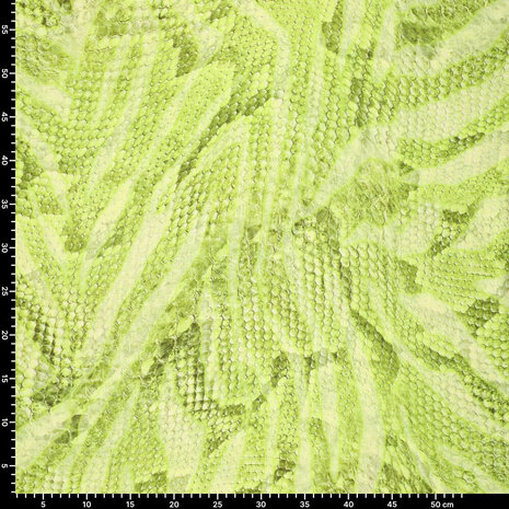 Viscose Linnen Digitaal Snakeskin Groen Viscose Linnen Digitaal Snakeskin Groen