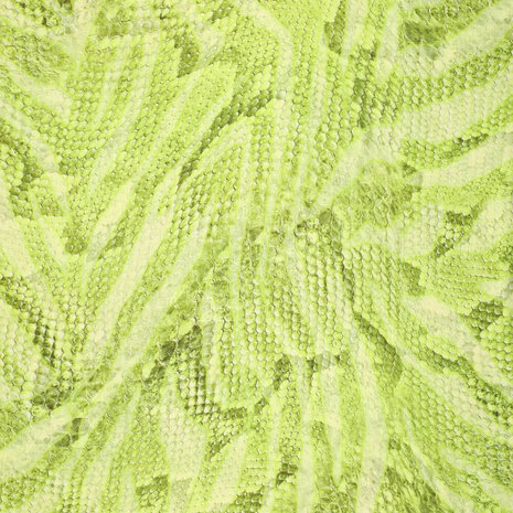 Viskose Leinen Digital Snakeskin Grün