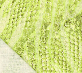 Viskose Leinen Digital Snakeskin Grün Viskose Leinen Digital Snakeskin Grün