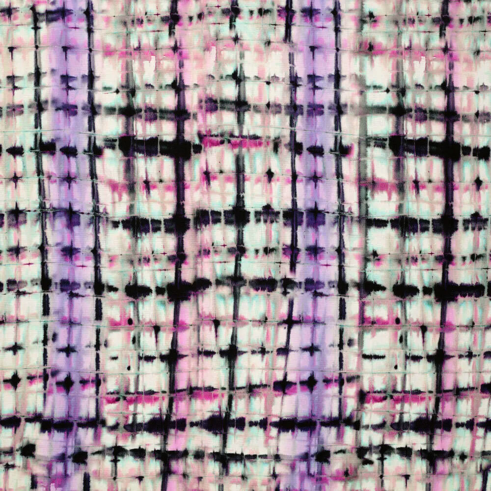 Viscosa Lino Digitale Te Dye Check Viola Viscosa Lino Digitale Te Dye Check Viola