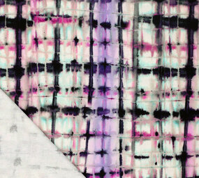 Viscosa Lino Digital Te Dye Check Morado