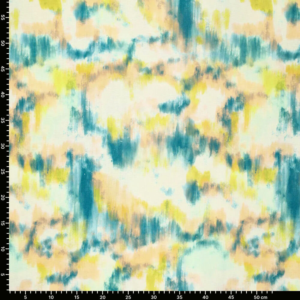 Viscosa Lino Digital Brush Te Dye Amarillo Azul Viscosa Lino Digital Brush Te Dye Amarillo Azul