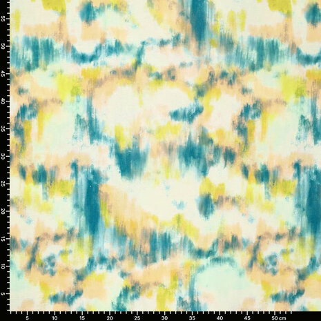 Viscose Linen Digital Brush Tie Dye Yellow Blue Viscose Linen Digital Brush Tie Dye Yellow Blue