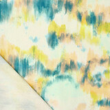 Viscose Linen Digital Brush Tie Dye Yellow Blue Viscose Linen Digital Brush Tie Dye Yellow Blue