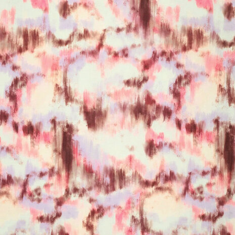 Viscose Linnen Digitaal Brush Te Dye Roze Paars