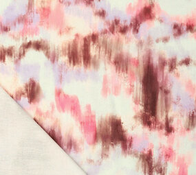 Viskose Leinen Digital  Brush Tie Dye Rosa Lila Viskose Leinen Digital  Brush Tie Dye Rosa Lila