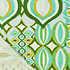 Viscose Linen Digital Drops Motives Green Viscose Linen Digital Drops Motives Green