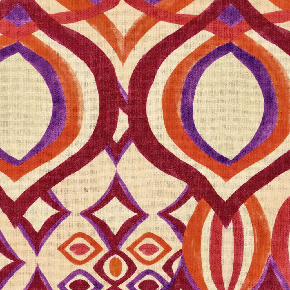 Viscose Linen Digital Drops Motives Red Viscose Linen Digital Drops Motives Red