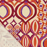 Viscose Linen Digital Drops Motives Red Viscose Linen Digital Drops Motives Red