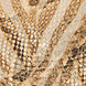 Digitale Stretch Cotone Glossy Pelle di Serpente Marrone