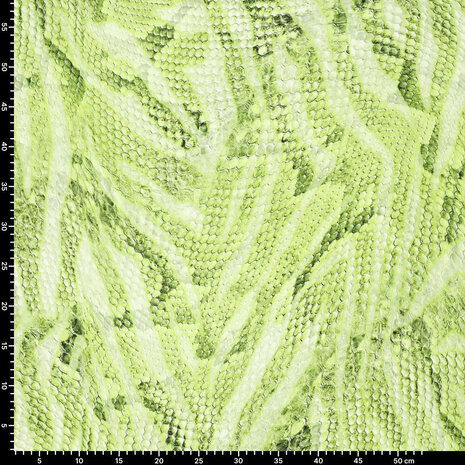 Digitaal Stretch Katoen Glossy Snakeskin Groen Digitaal Stretch Katoen Glossy Snakeskin Groen