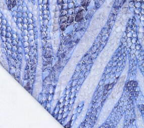 Imprimé Numérique Stretch Coton Glossy Imprimé Serpent Bleu