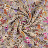 Oeko-Tex®  Sweatstoff Alpenfleece Forest Animals Grau Melange Oeko-Tex®  Sweatstoff Alpenfleece Forest Animals Grau Melange