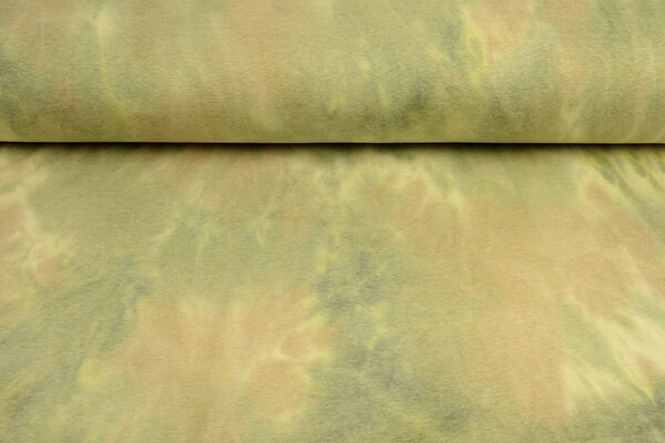Oeko-Tex®  Tejido de Sudadera de Polar Alpino Tie Dye Verde