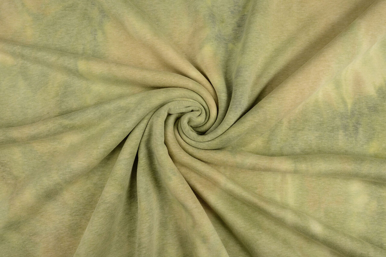 Oeko-Tex®  Jogging Alpenfleece Tie Dye Groen Oeko-Tex®  Jogging Alpenfleece Tie Dye Groen