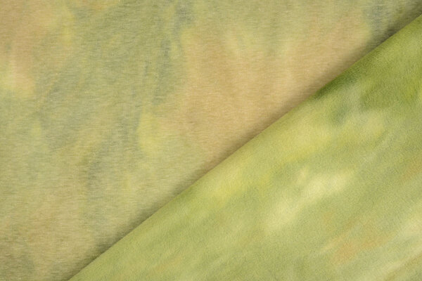 Oeko-Tex®  Tejido de Sudadera de Polar Alpino Tie Dye Verde