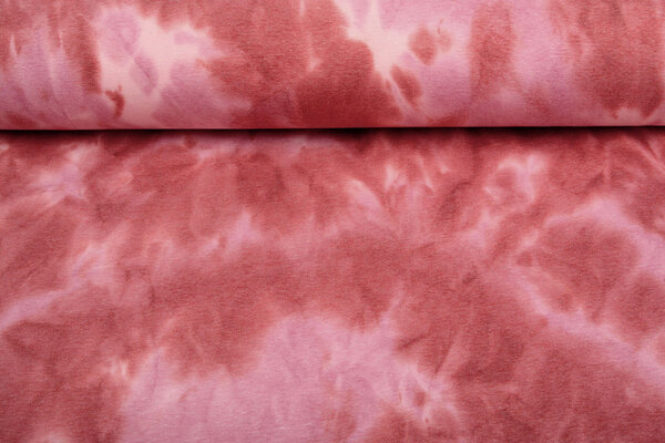 Oeko-Tex®  Jogging Alpenfleece Tie Dye Roze Oeko-Tex®  Jogging Alpenfleece Tie Dye Roze