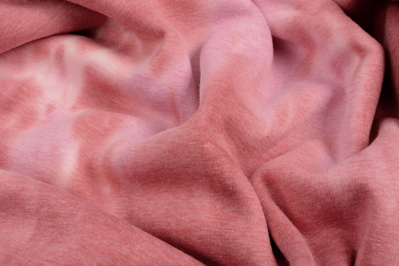 Oeko-Tex®  Jogging Alpenfleece Tie Dye Roze Oeko-Tex®  Jogging Alpenfleece Tie Dye Roze