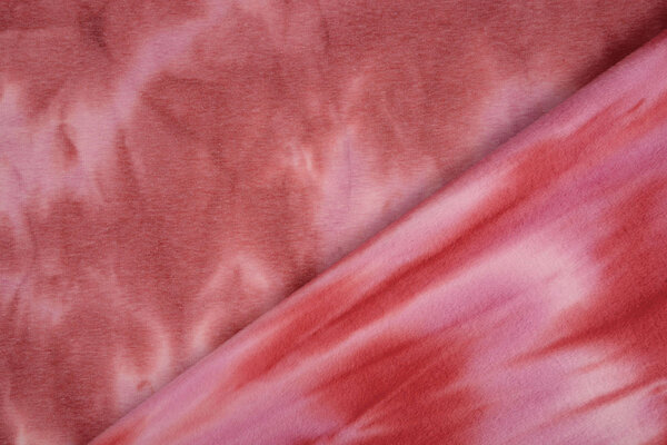 Oeko-Tex®  Jogging Alpenfleece Tie Dye Roze Oeko-Tex®  Jogging Alpenfleece Tie Dye Roze
