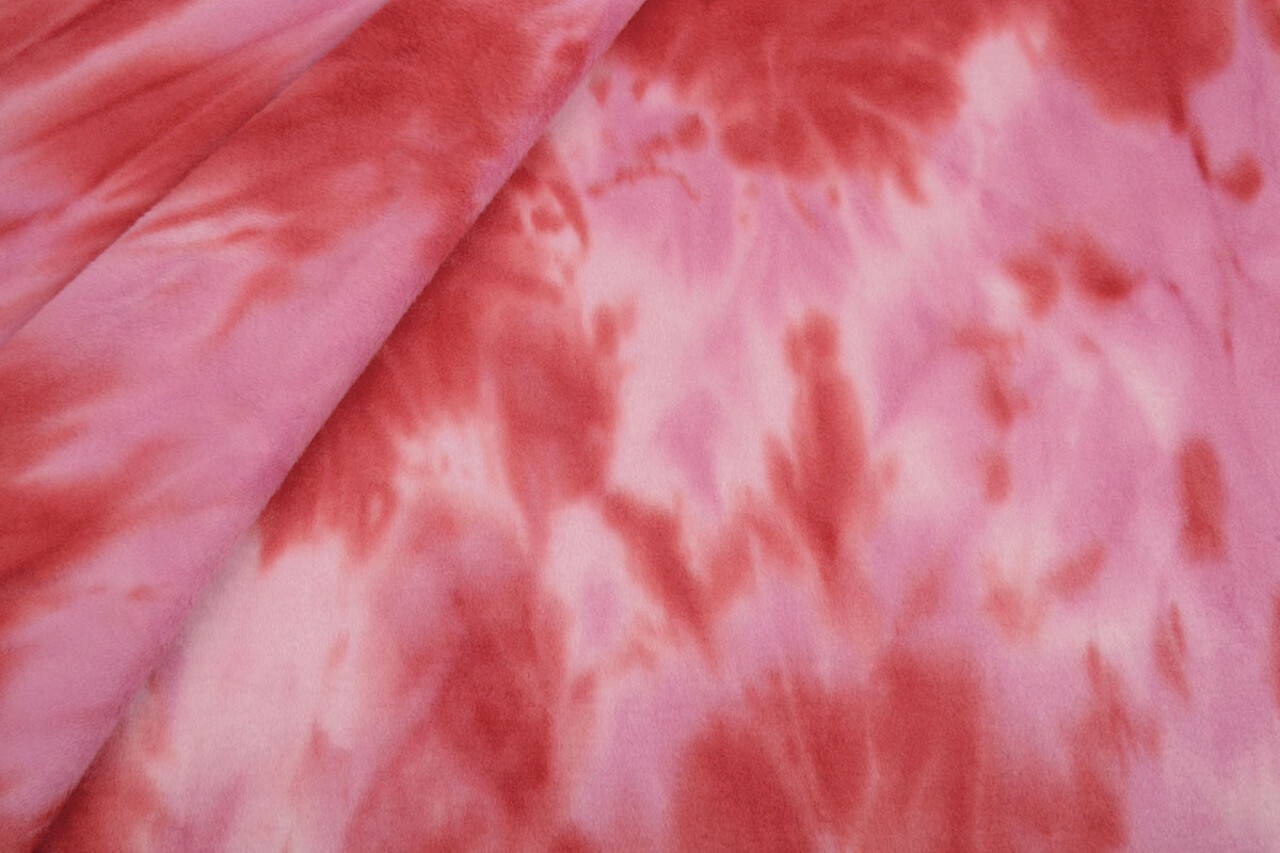 Oeko-Tex®  Jogging Alpenfleece Tie Dye Roze Oeko-Tex®  Jogging Alpenfleece Tie Dye Roze