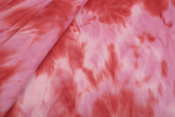 Oeko-Tex®  Jogging Alpenfleece Tie Dye Pink Oeko-Tex®  Jogging Alpenfleece Tie Dye Pink
