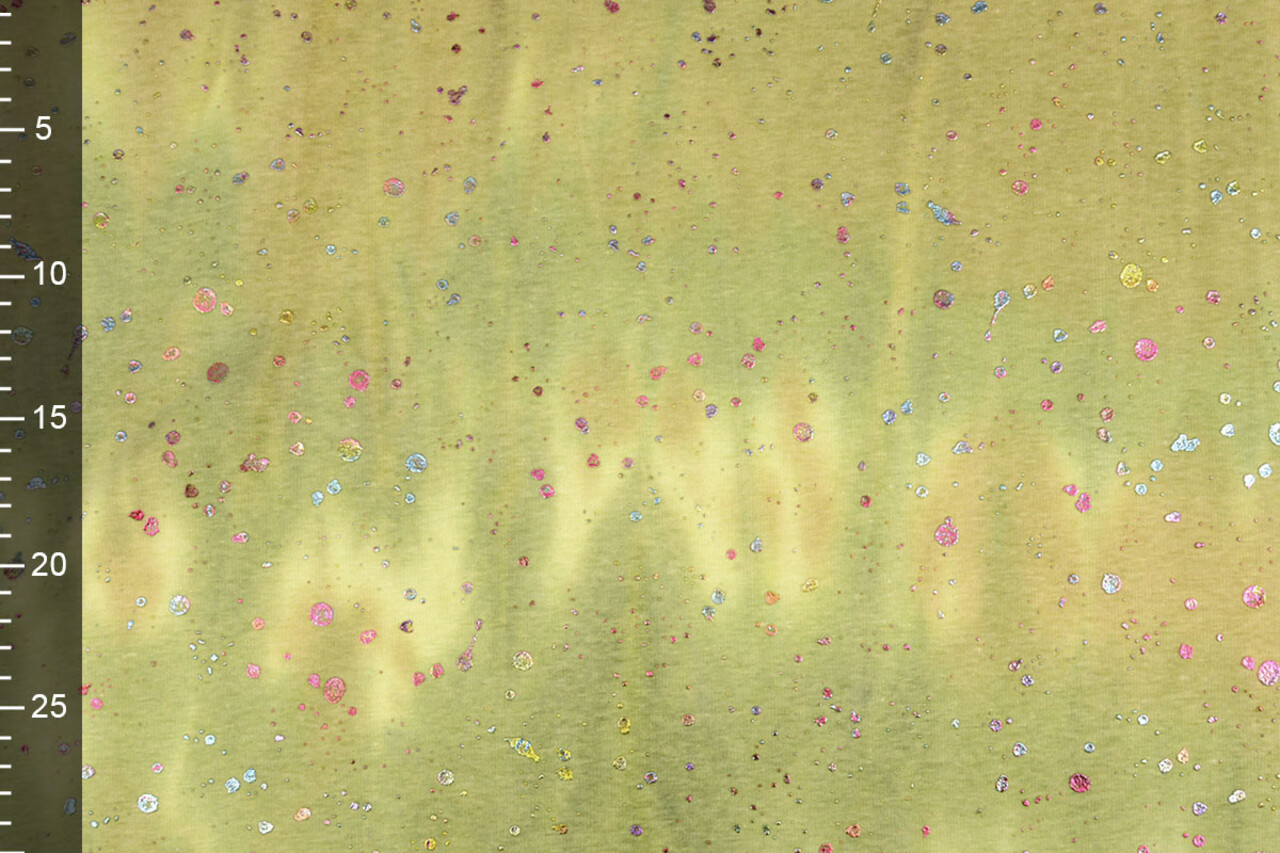 Oeko-Tex®  Felpa Alpenfleece Tie-Dye Gocce Verde