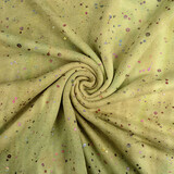 Oeko-Tex® Tejido de Sudadera de Polar Alpino Tie Dye Drops Verde Oeko-Tex® Tejido de Sudadera de Polar Alpino Tie Dye Drops Verde