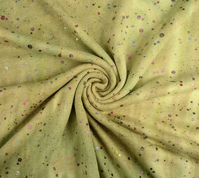 Oeko-Tex®  Jogging Alpenfleece Tie Dye Drops Groen Oeko-Tex®  Jogging Alpenfleece Tie Dye Drops Groen
