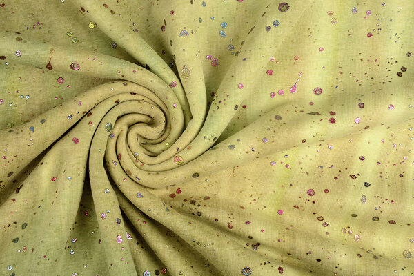 Oeko-Tex®  Felpa Alpenfleece Tie-Dye Gocce Verde