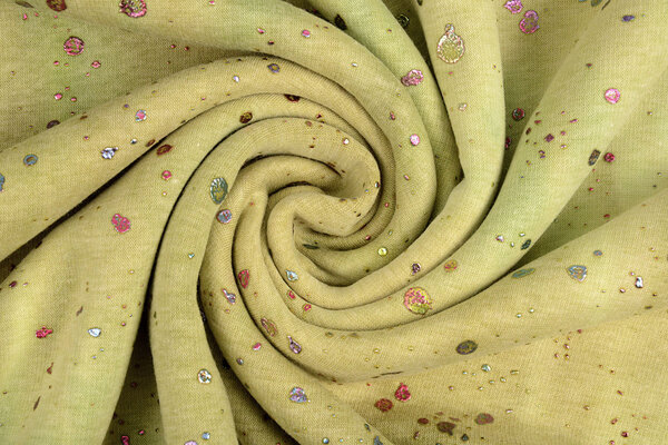 Oeko-Tex®  Sweatstoff Alpenfleece Tie Dye Drops Grün Oeko-Tex®  Sweatstoff Alpenfleece Tie Dye Drops Grün