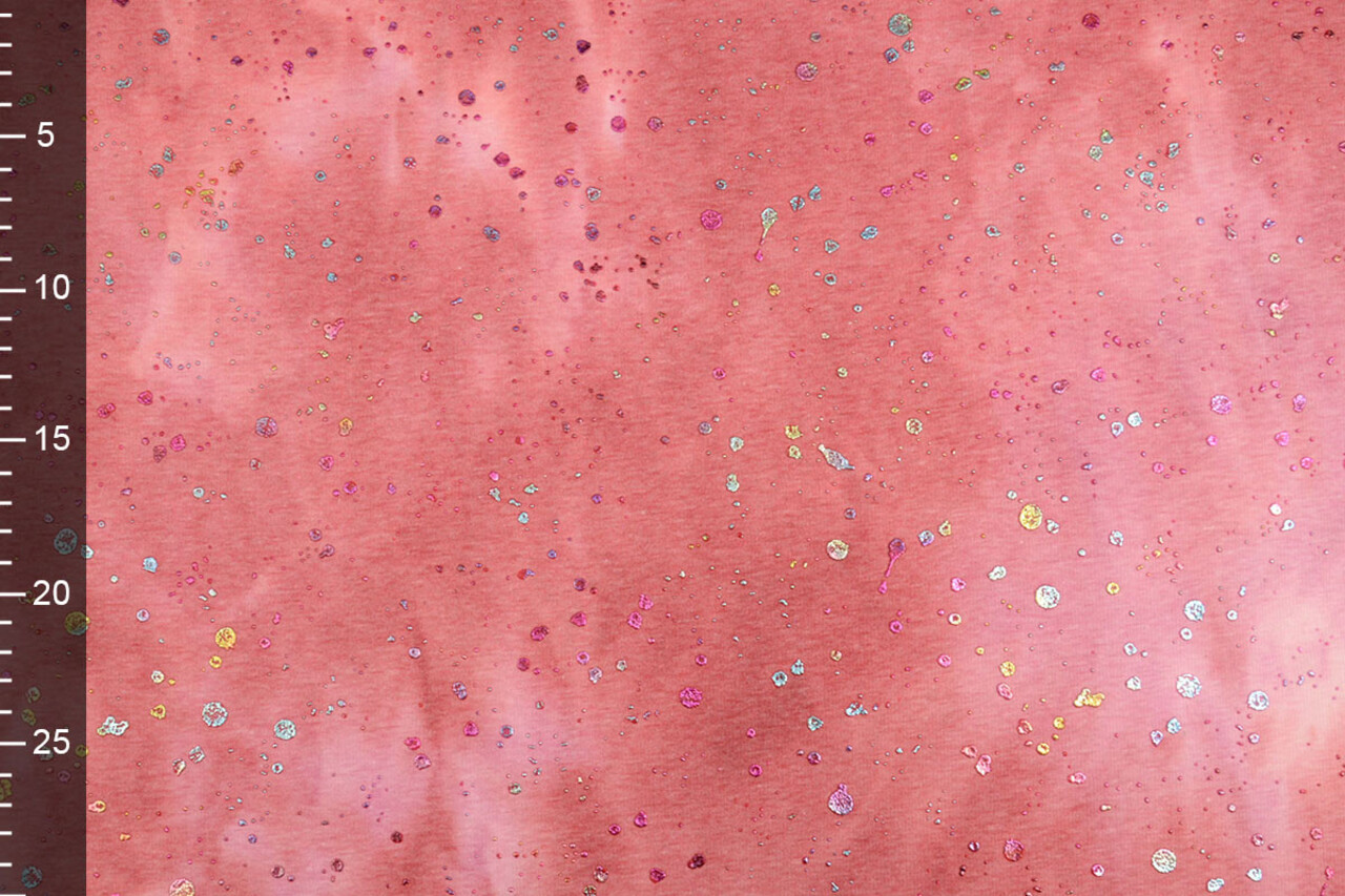 Oeko-Tex® Sweat Polaire Alpine Tie Dye Drops Rose Oeko-Tex® Sweat Polaire Alpine Tie Dye Drops Rose