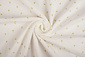 Double Gauze Fabric Mini Leaves White Double Gauze Fabric Mini Leaves White