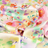 Oeko-Tex®  Stretch Satin Printed Watercolour Flowers Oeko-Tex®  Stretch Satin Printed Watercolour Flowers