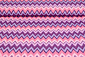 Stretch Popeline Zigzag Multicolore Viola Stretch Popeline Zigzag Multicolore Viola