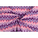 Oeko-Tex® Stretch Popeline Zigzag Multicolore Viola Oeko-Tex® Stretch Popeline Zigzag Multicolore Viola